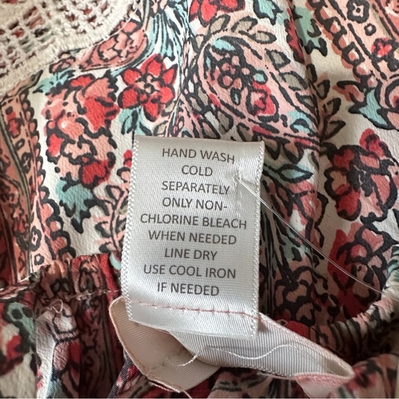 NWT Zoe & Rose Band of Gypsies Open Back Tank Top Ivory/Coral Size Medium $34 - Picture 7 of 8